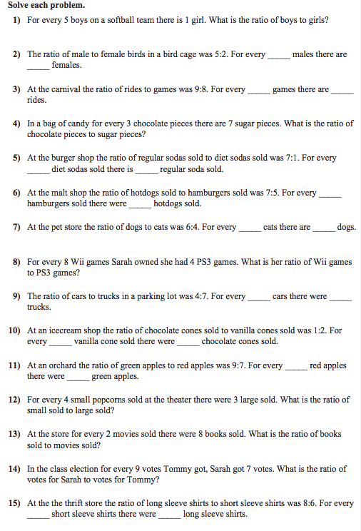 How to do ratio word problems